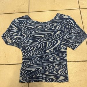Pacsun Swirly Tie in Back Cropped Top